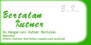 bertalan kutner business card